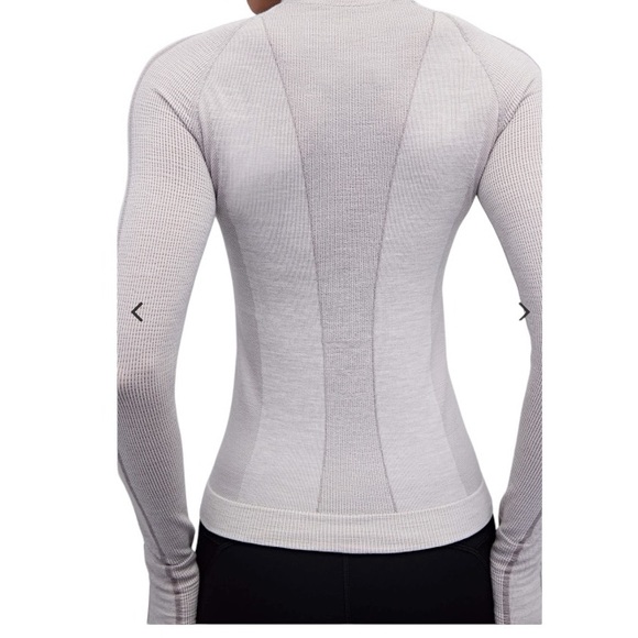 SOLD - NWT Neiwai Wool Seamless Mock Neck Top Thumbholes Medium US 4 Reg. $109 - Picture 4 of 16
